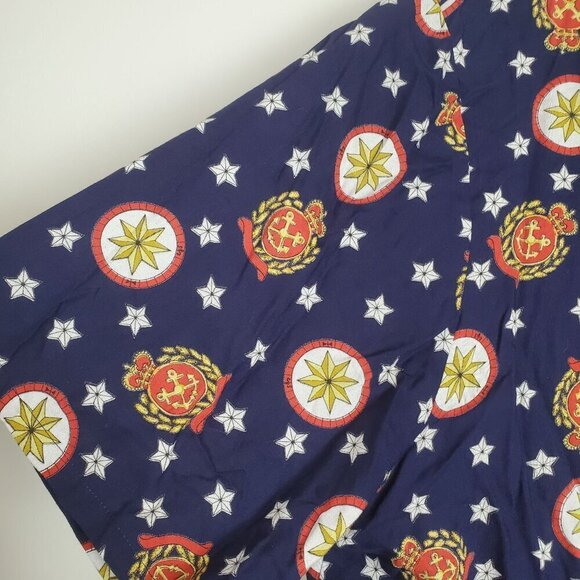 Vintage Pendleton Shirt 16 XL Button up Classic Navy Nautical Rayon Short Sleeve - Picture 7 of 8